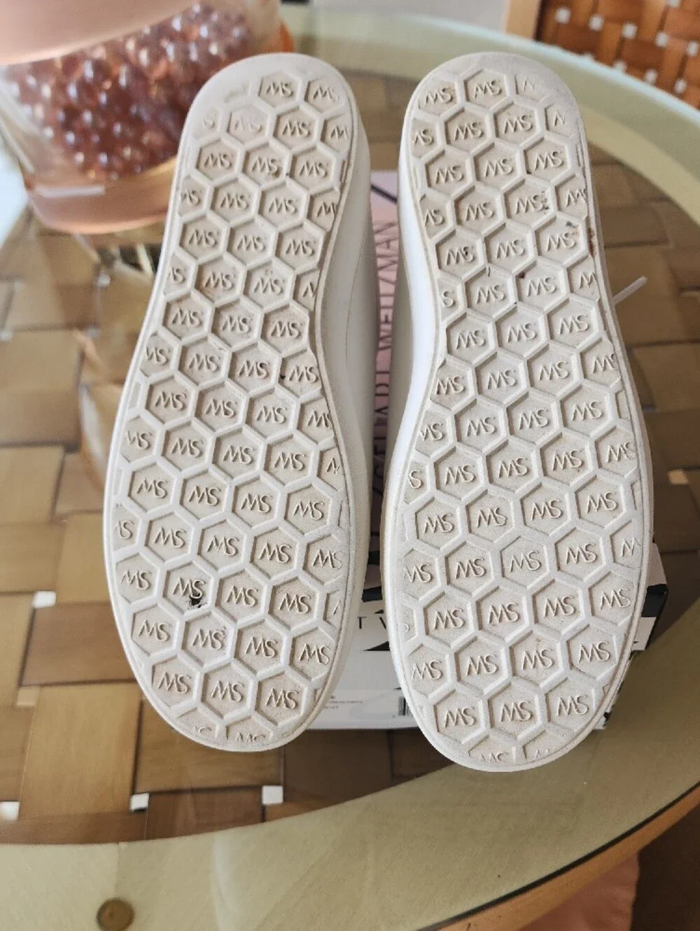 Stuart Weitzman Emilie Size 4 White Dress Nappa Crystal-Embellished Sneakers